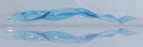 Transparent ribbons flow in a seamless and continuous loop. Stock Footage 323060682
