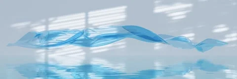 Transparent ribbons flow in a seamless and continuous loop. Stock Footage 323060778