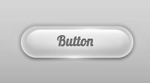 Transparent rounded shiny glass button. UI element. Stock Illustration