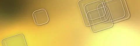 Transparent rounded square outlines floating over a mustard gold and olive Stock Footage 340156438