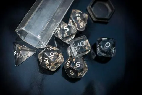 Transparent RPG Dice Stock Photos