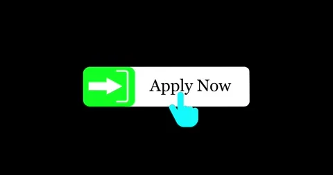 Transparent screen animation of Apply Now push button with pointer animation. Cu Stock Footage 339611246