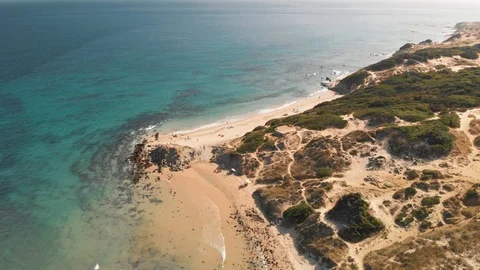 Transparent sea in Tarifa, Spain Stock Footage 114662932