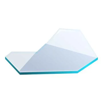Transparent shard of ice is lying on surface with reflection イラスト素材