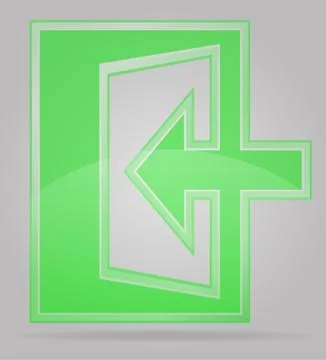 Transparent sign exit illustration Illustrazione stock