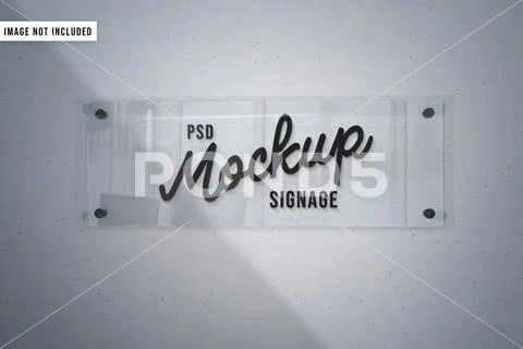 Transparent Sign PSD Template