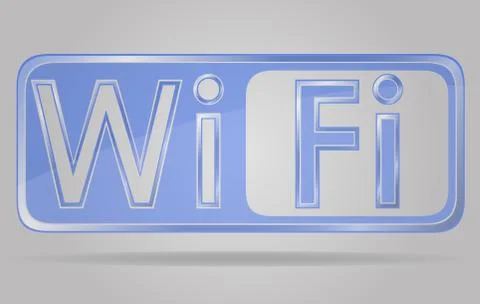 Transparent sign wi fi vector illustration Stock Illustration