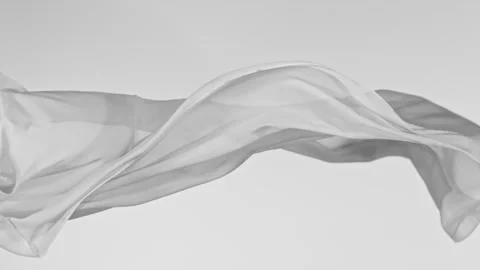 Transparent silk fabric flowing Stock Footage 253178072