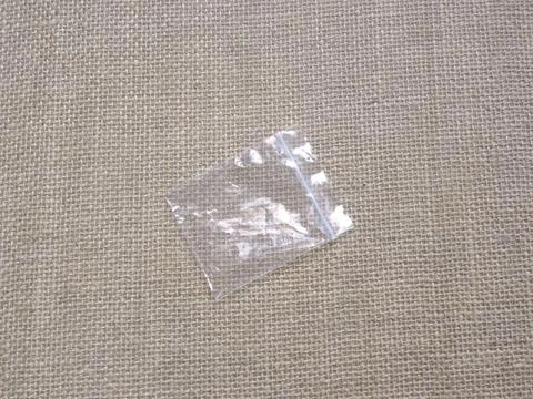 Transparent small empty zip lock plastic bag Stock Photos
