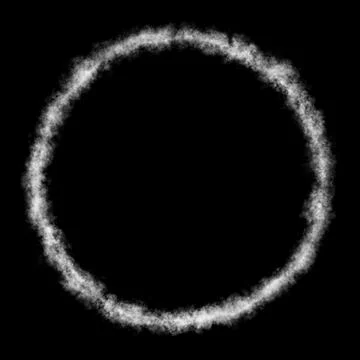 Transparent smoke circle frame, round smog or cloud, steam border, isolated. Stock Illustration