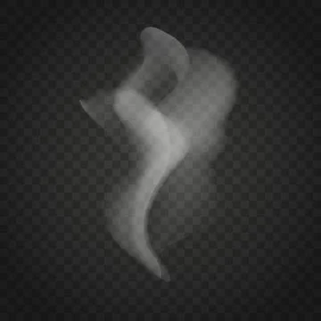 Transparent smoke isolated on dark background Stock Illustration