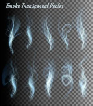 Transparent Smoke Vectors. Vector Stock Illustration