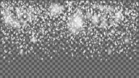 Transparent Snow Falling Isolated Illustrazione stock