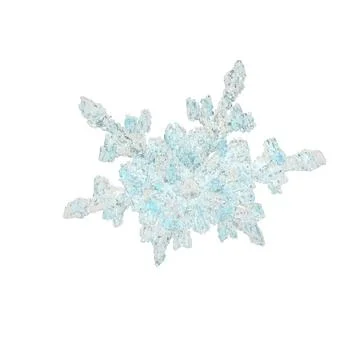 Transparent snowflake made from ice Illustrazione stock
