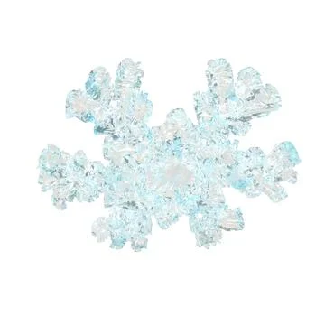 Transparent snowflake made from ice Illustrazione stock