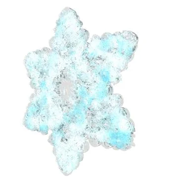 Transparent snowflake made from ice Illustrazione stock