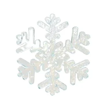 Transparent snowflake made from ice Illustrazione stock