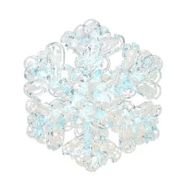 Transparent snowflake made from ice Stock Illustration