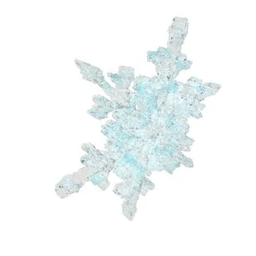 Transparent snowflake made from ice Stock Illustration