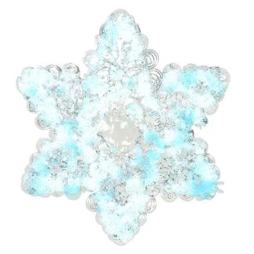 Transparent snowflake made from ice Stock Illustration