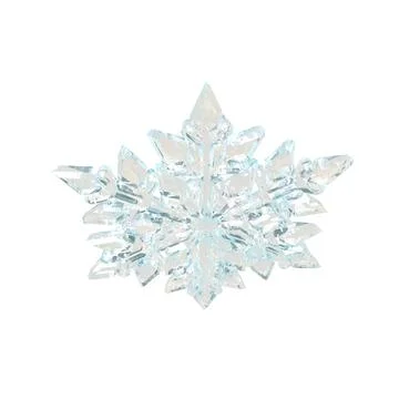 Transparent snowflake made from ice Stock Illustration