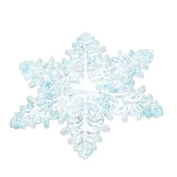 Transparent snowflake made from ice Illustrazione stock