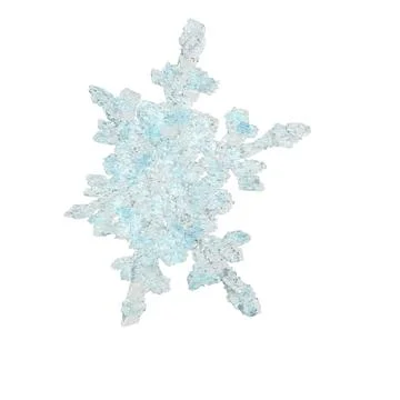Transparent snowflake made from ice Illustrazione stock