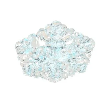 Transparent snowflake made from ice Stock Illustration