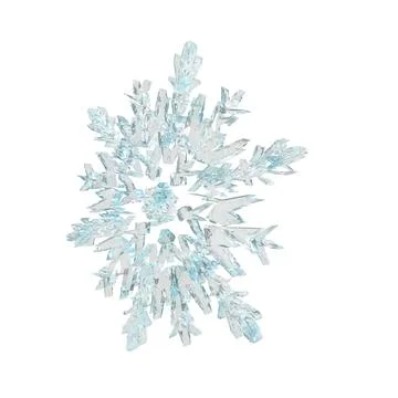 Transparent snowflake made from ice Stock Illustration