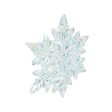 Transparent snowflake made from ice Stock Illustration
