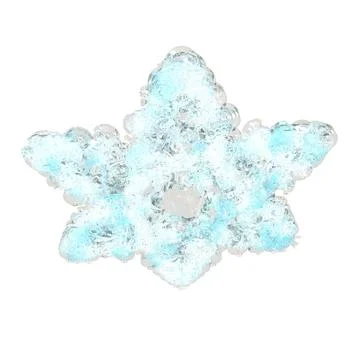 Transparent snowflake made from ice Stock Illustration