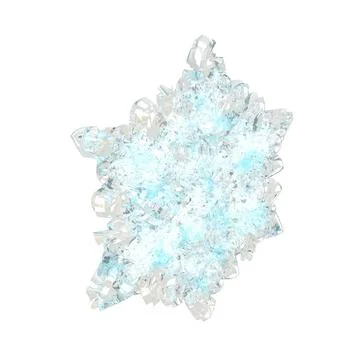 Transparent snowflake made from ice Stock-Illustration