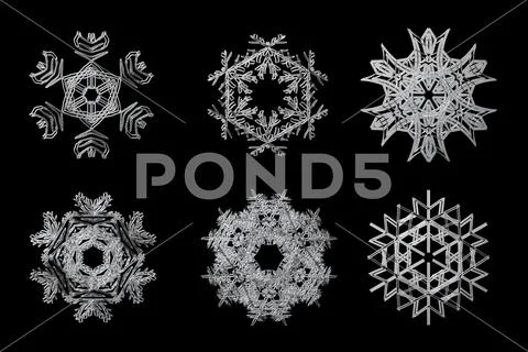 Transparent Snowflakes PSD Template