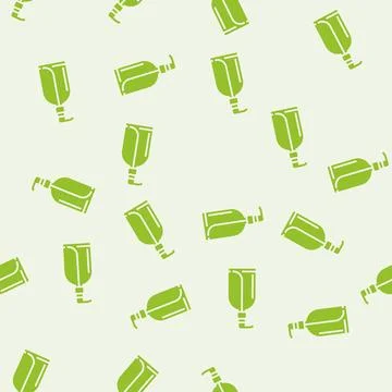 Transparent soap bottle design glyph seamless pattern Ilustración de archivo
