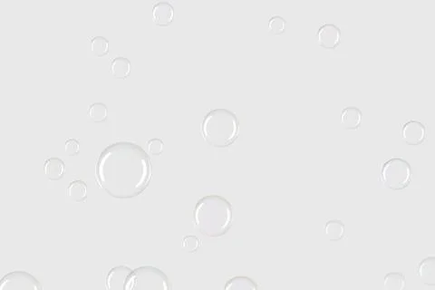Transparent soap bubble pattern on a gray background Stock Photos
