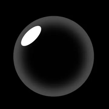 Transparent soap bubble with reflection isolated on black background. 3d abst イラスト素材