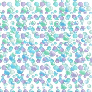 Transparent soap bubbles dancing Stock Illustration