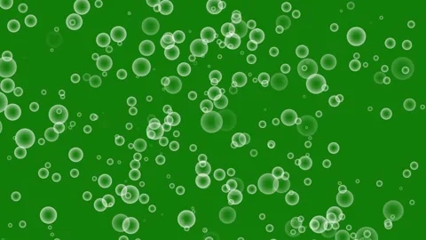 Transparent Soap Bubbles Floating Overlay on Green Screen Loop Stock Footage 345719056