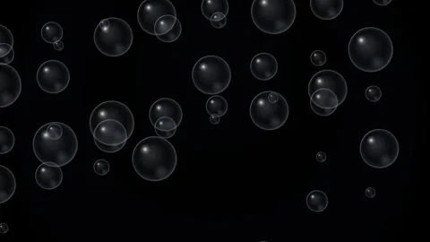 Transparent soap bubbles rising slowly against black background in cinemati.. 스톡 동영상 345731055