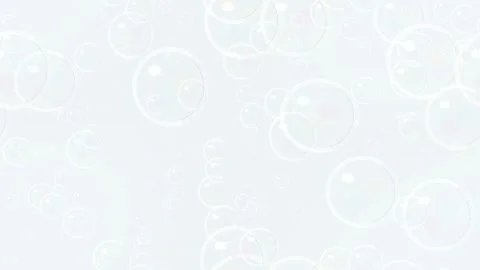 Transparent soap bubbles on white background. 2d animation 库存影片 343356816