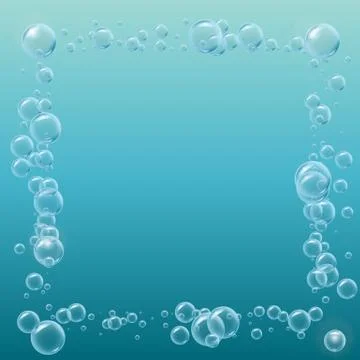 Transparent soap or water bubbles background Ilustración de archivo