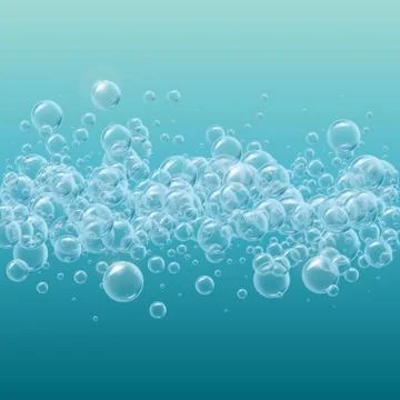 Transparent soap or water bubbles background Stock-Illustration