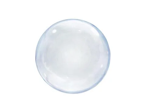 Transparent soap or water bubbles on a white background Stock Illustration