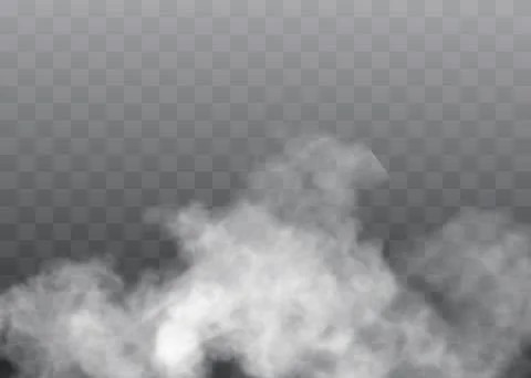 Transparent special effect stands out with fog or smoke. White cloud vector, fog Illustrazione stock