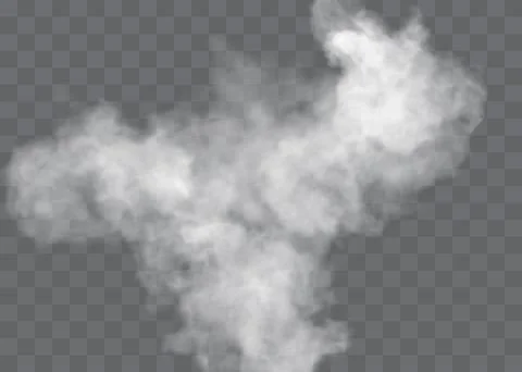Transparent special effect stands out with fog or smoke. White cloud vector, fog Illustrazione stock