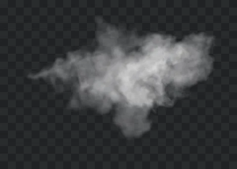 Transparent special effect stands out with fog or smoke. White cloud vector, fog Stock Illustration