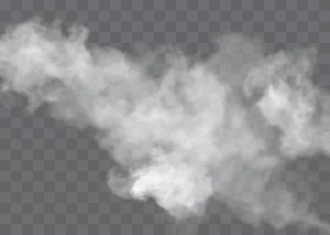 Transparent special effect stands out with fog or smoke. White cloud vector, fog Illustrazione stock