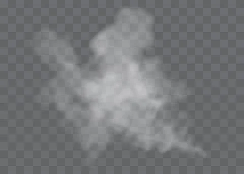 Transparent special effect stands out with fog or smoke. White cloud vector, fog Illustrazione stock