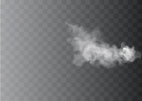 Transparent special effect stands out with fog or smoke. White cloud vector, fog Stock Illustration
