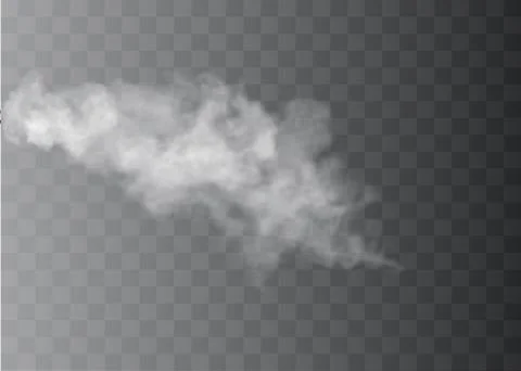 Transparent special effect stands out with fog or smoke. White cloud vector, fog Stock Illustration